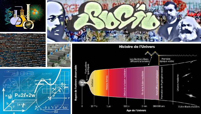 Un collage de différentes disciplines scientifiques.